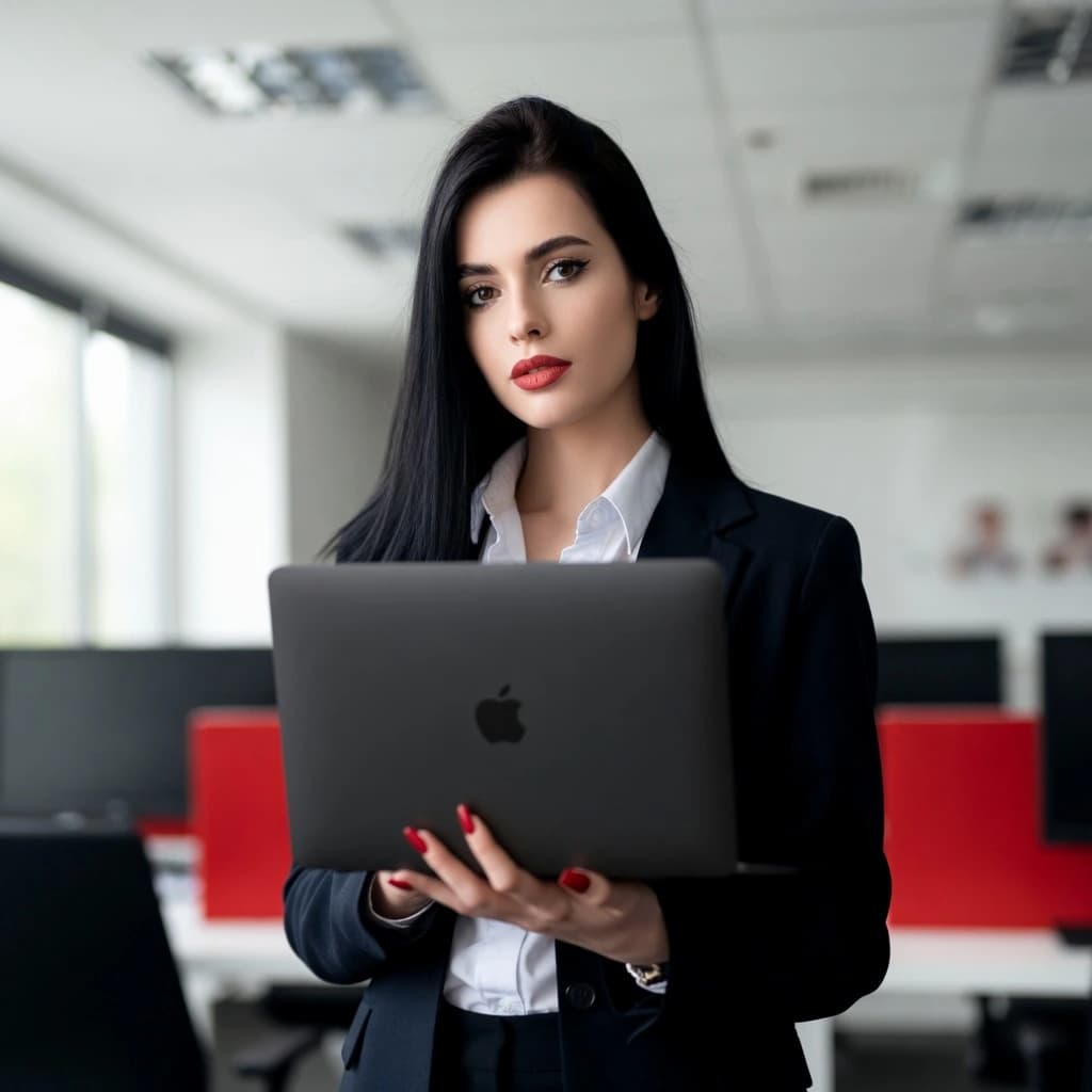 Emily — the AI analytics agent — working through GA4 and Google Search Console on her MacBook